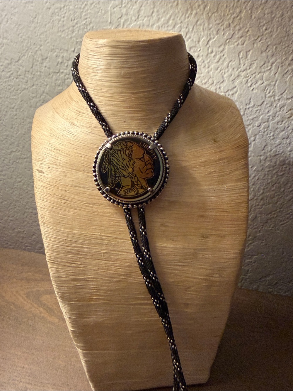 Buffalo Nickel Bolo Tie Western Cowboy Southwestern Style